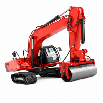 Excavator Attachment Drum Compactor